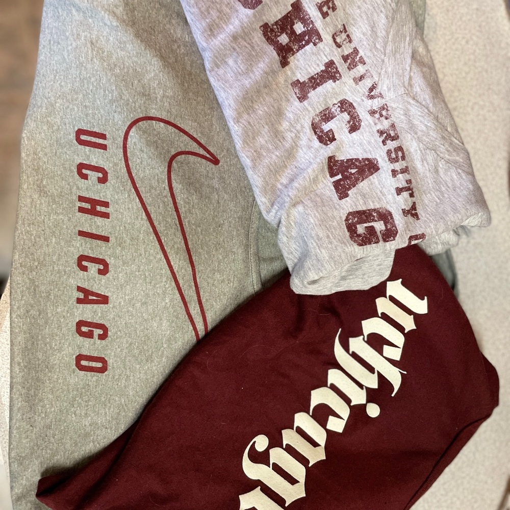 Lot of three University of Chicago summer tops.  EUC